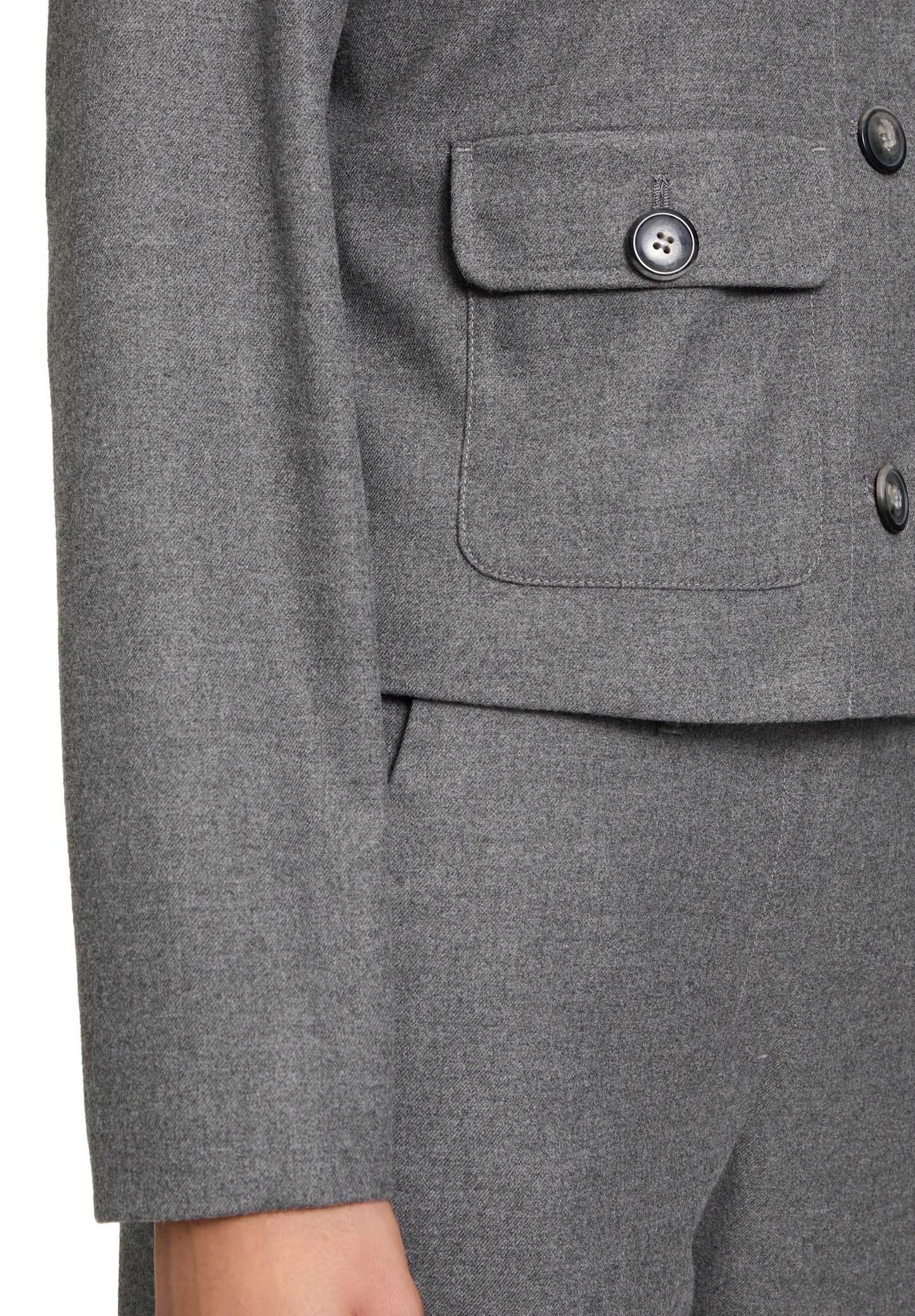 Blazerjacke Kurz 1/1 Arm Grey Melange Bild 7