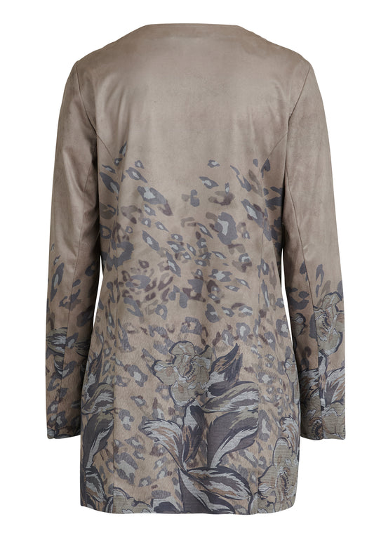 Blazerjacke Lang 1/1 Arm Taupe/Grey Bild 2