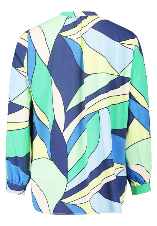Bluse Kurz 1/1 Arm Blue/Green Bild 2