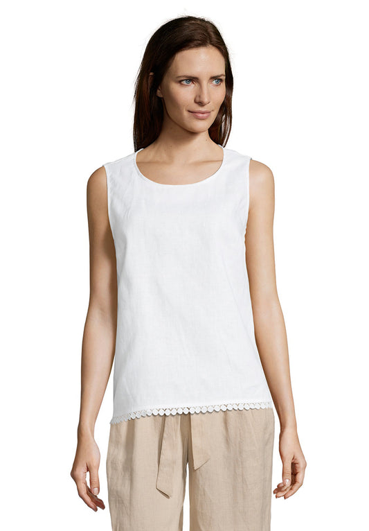 Bluse Kurz ohne Arm Bright White Bild 2