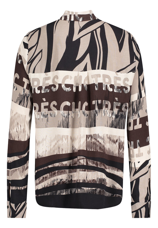 Bluse Lang 1/1 Arm Beige/Black Bild 2