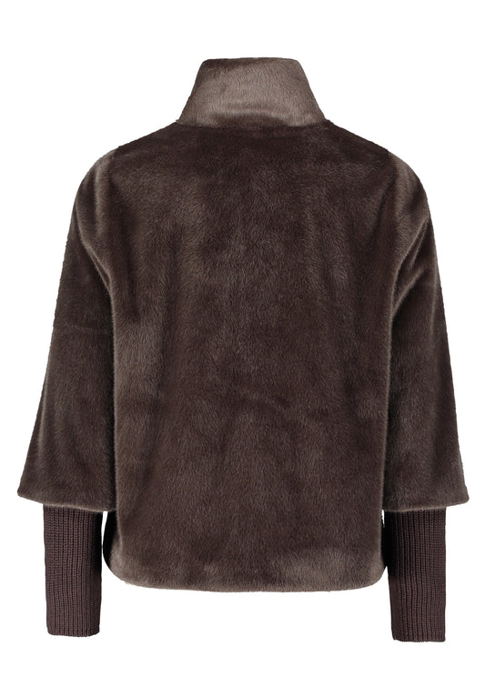 Jacke PlUEsch Chocolate Brown Bild 2
