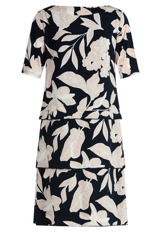 Kleid Kurz 1/2 Arm Black/Beige Bild 2