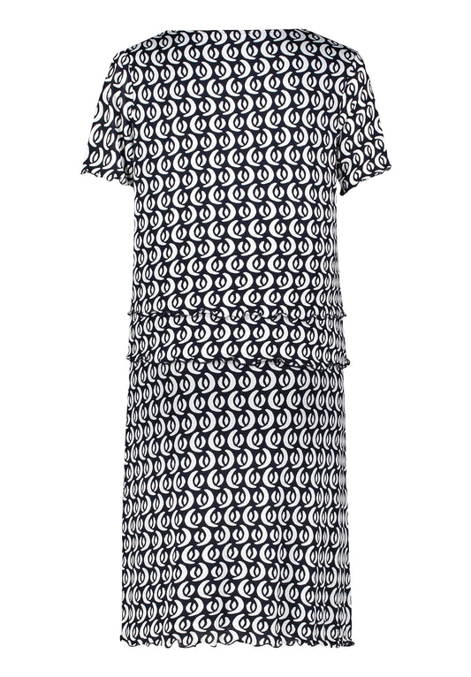 Kleid Kurz 1/2 Arm Dark Blue/Cream Bild 2