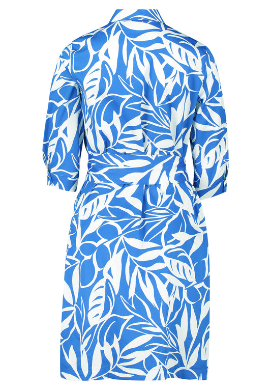 Kleid Kurz 3/4 Arm Blue/Cream Bild 2