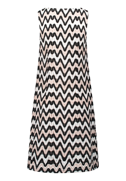 Kleid Kurz ohne Arm Black/Cream Bild 2