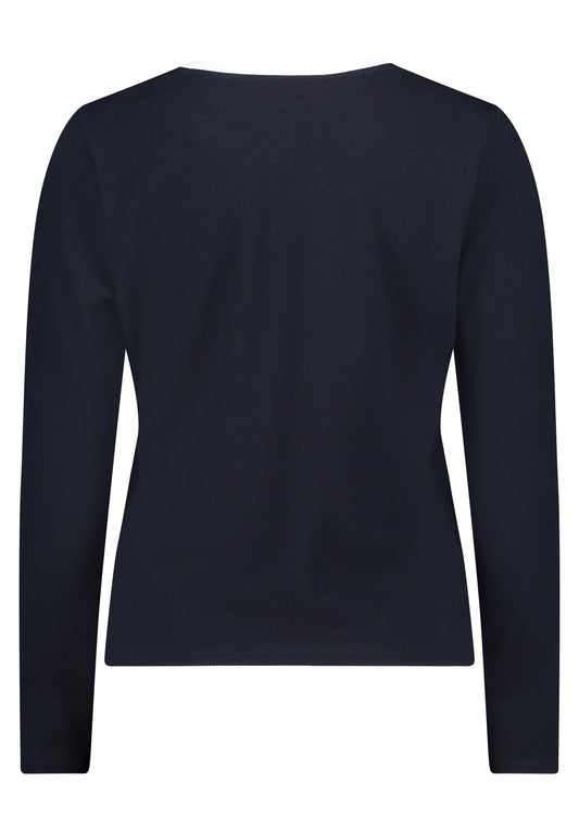 Shirt Jacke Kurz 1/1 Arm Patch Dark Blue/Cream Bild 2