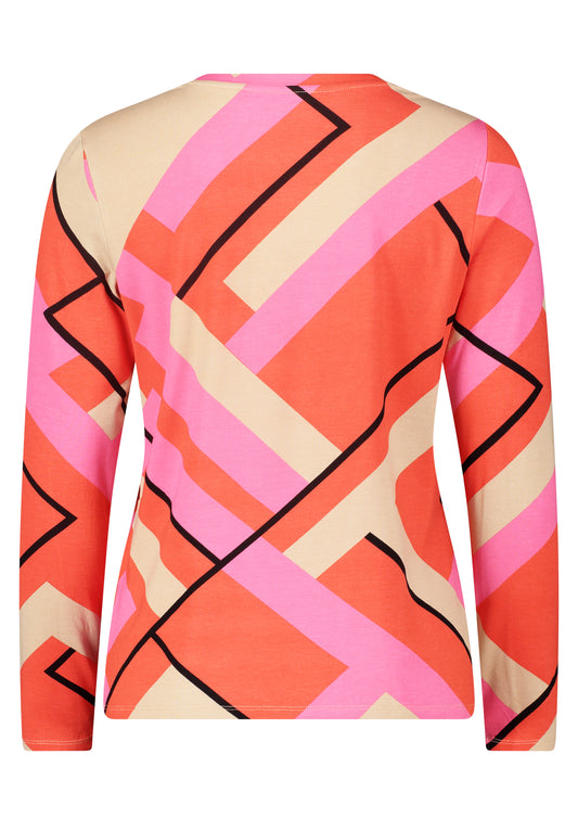 Shirt Kurz 1/1 Arm Red/Beige Bild 2