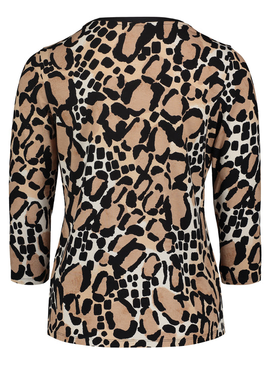 Shirt Kurz 3/4 Arm Camel/Black Bild 2