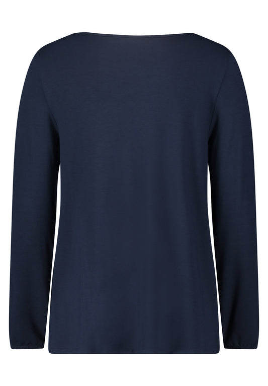 Shirt Lang 1/1 Arm Dark Blue/Beige Bild 2