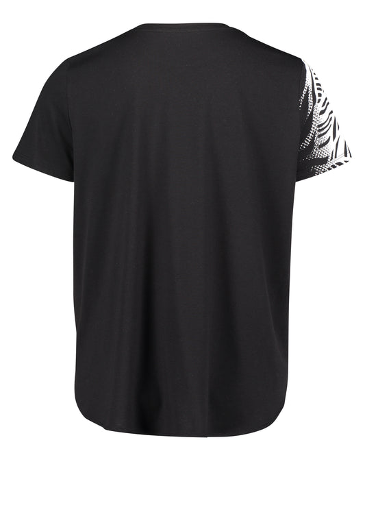 Shirt Lang 1/2 Arm Black/Cream Bild 2