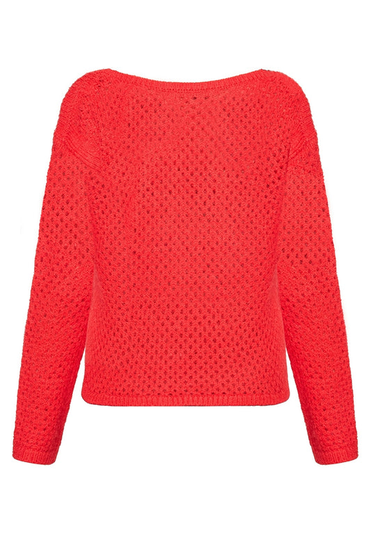 Strickpullover Kurz 1/1 Arm High Risk Red Bild 2