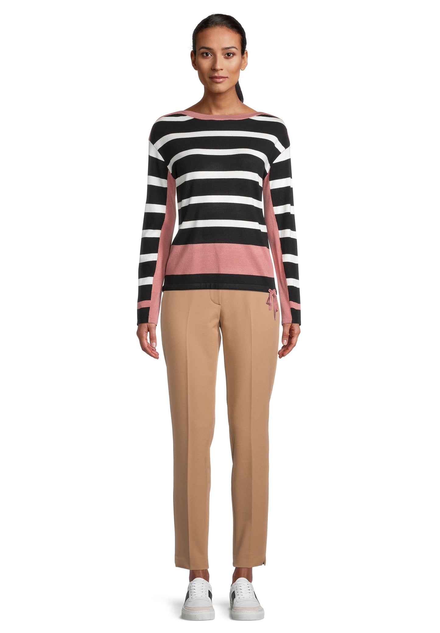 Strickpullover Kurz 1/1 Arm Black/Rosé Bild 5