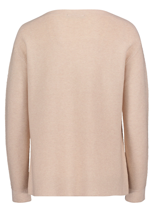 Strickpullover Kurz 1/1 Arm Light Stone Melange Bild 2