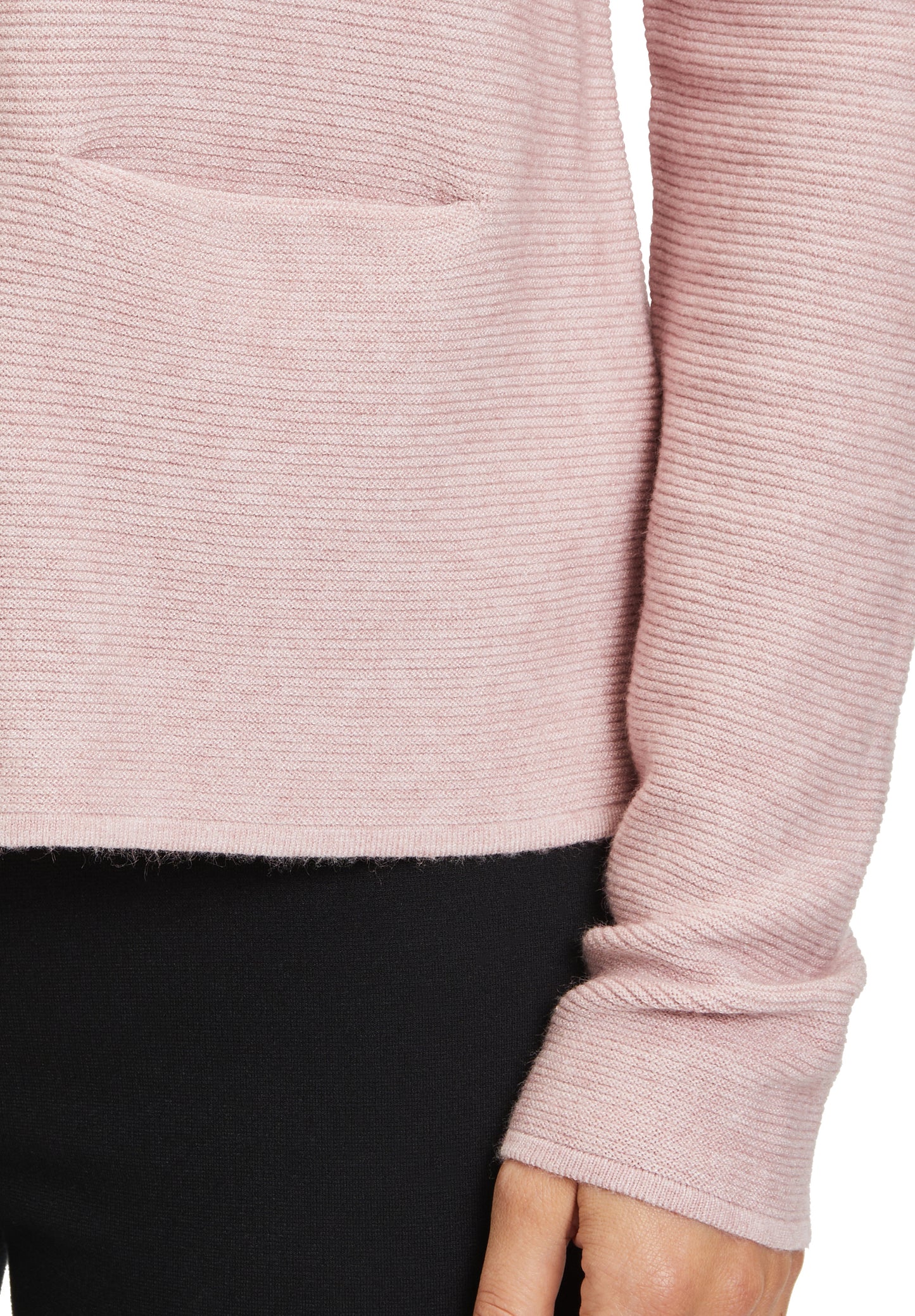 Strickpullover Kurz 1/1 Arm Pale Mauve Melange Bild 7