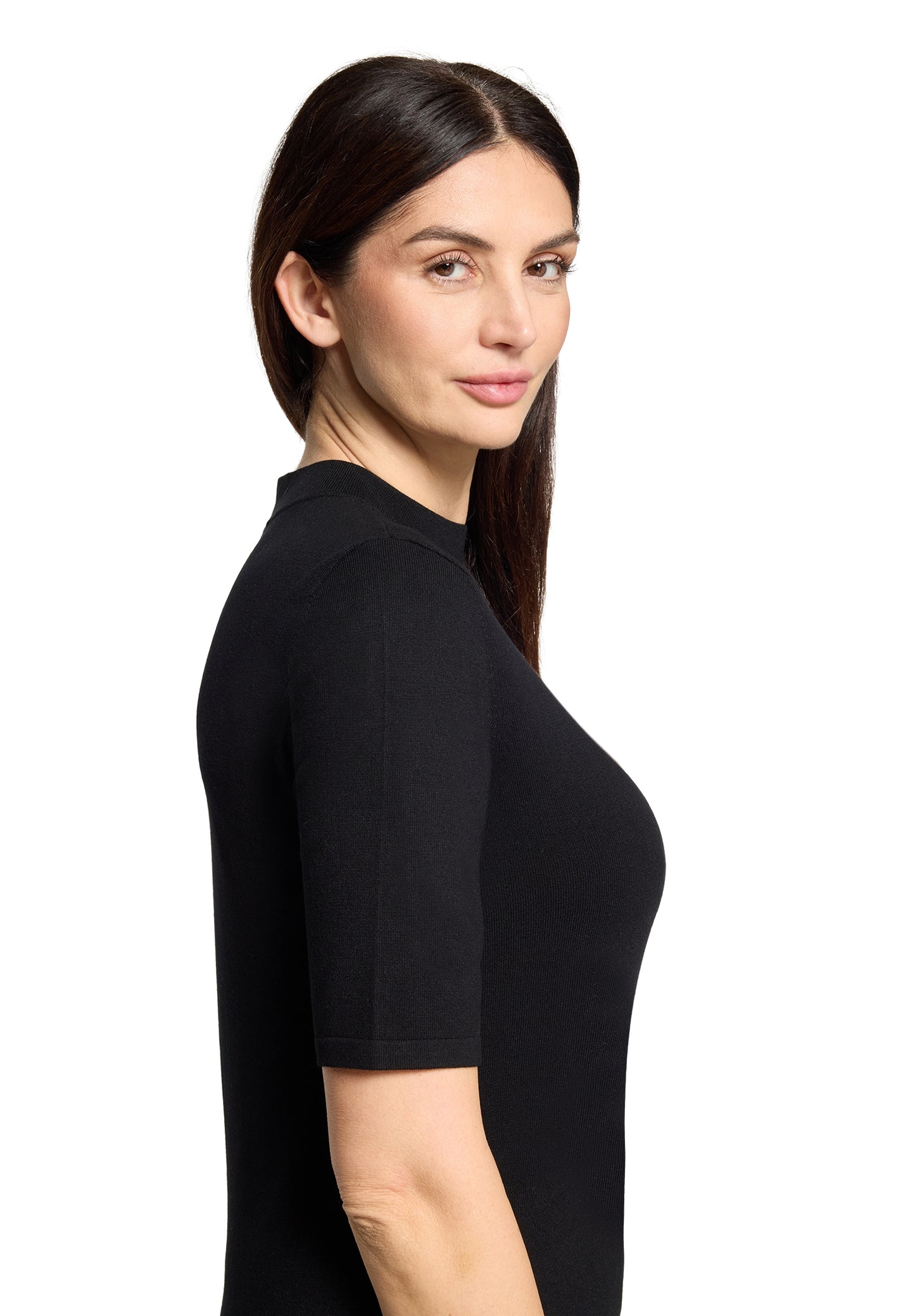 Strickpullover Kurz 1/2 Arm Black Bild 7