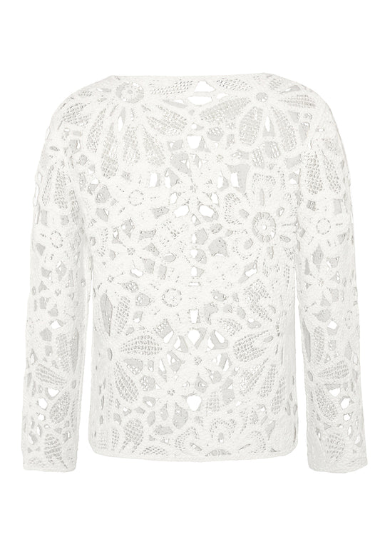 Strickpullover Kurz 3/4 Arm Offwhite Bild 2