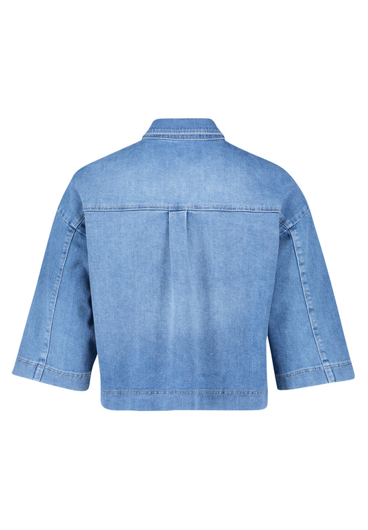 Blazerjacke Kurz 3/4 Arm Light Blue Denim Bild 2