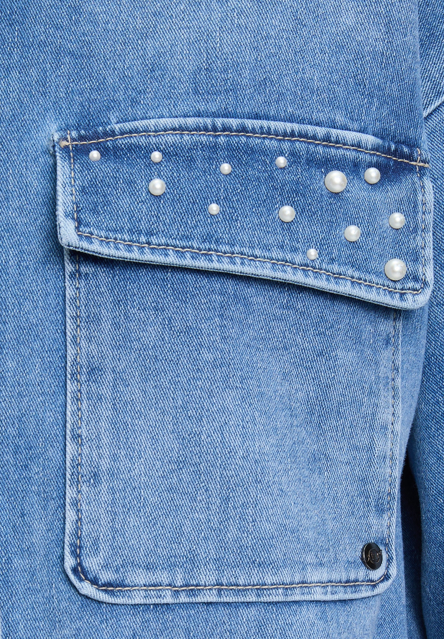 Blazerjacke Kurz 3/4 Arm Light Blue Denim Bild 7