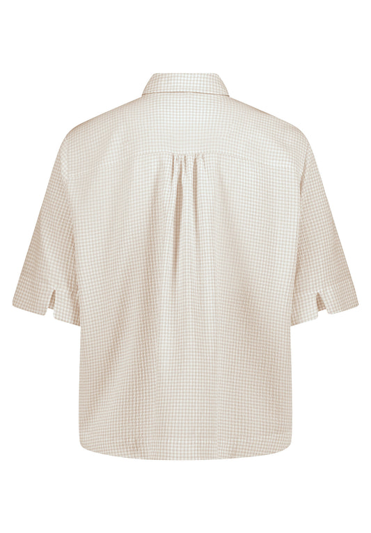Bluse Kurz 1/2 Arm Nature/White Bild 2