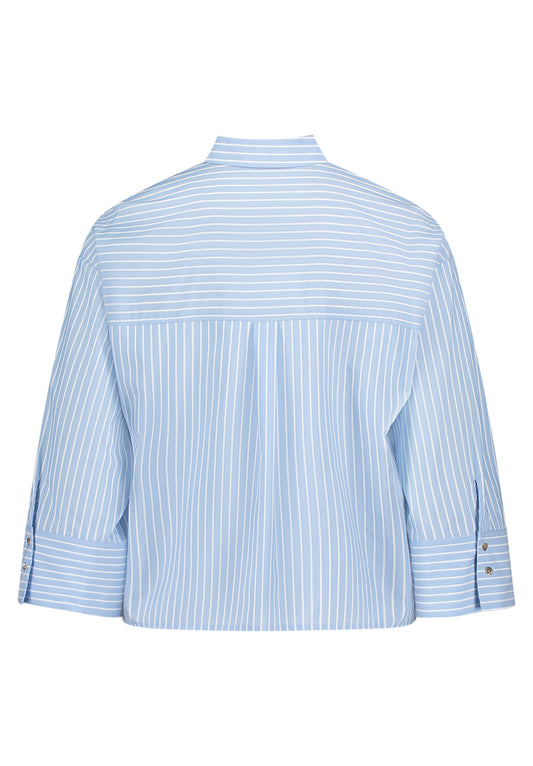 Bluse Kurz 3/4 Arm Blue/White Bild 2