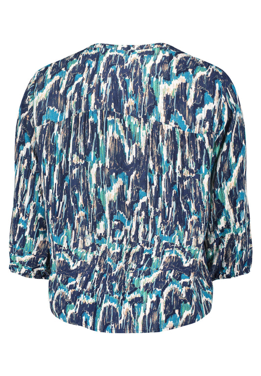 Bluse Kurz 3/4 Arm Dark Blue/Petrol Bild 2
