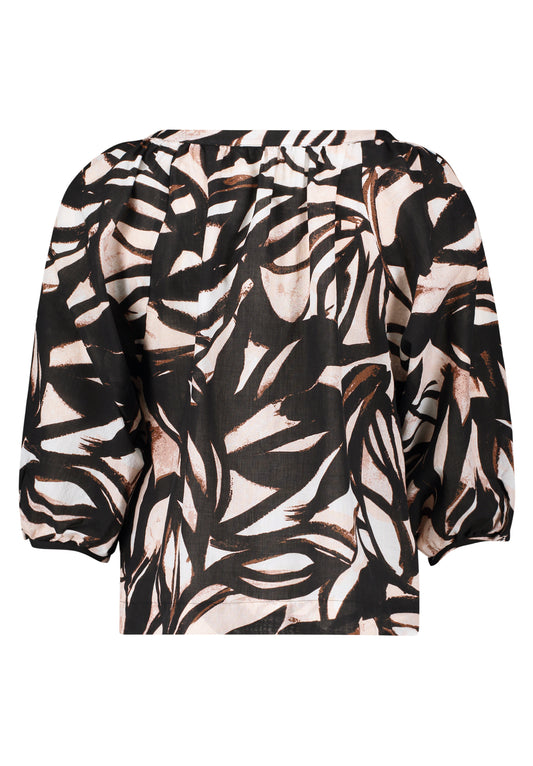 Bluse Kurz 3/4 Arm Black/Nature Bild 2