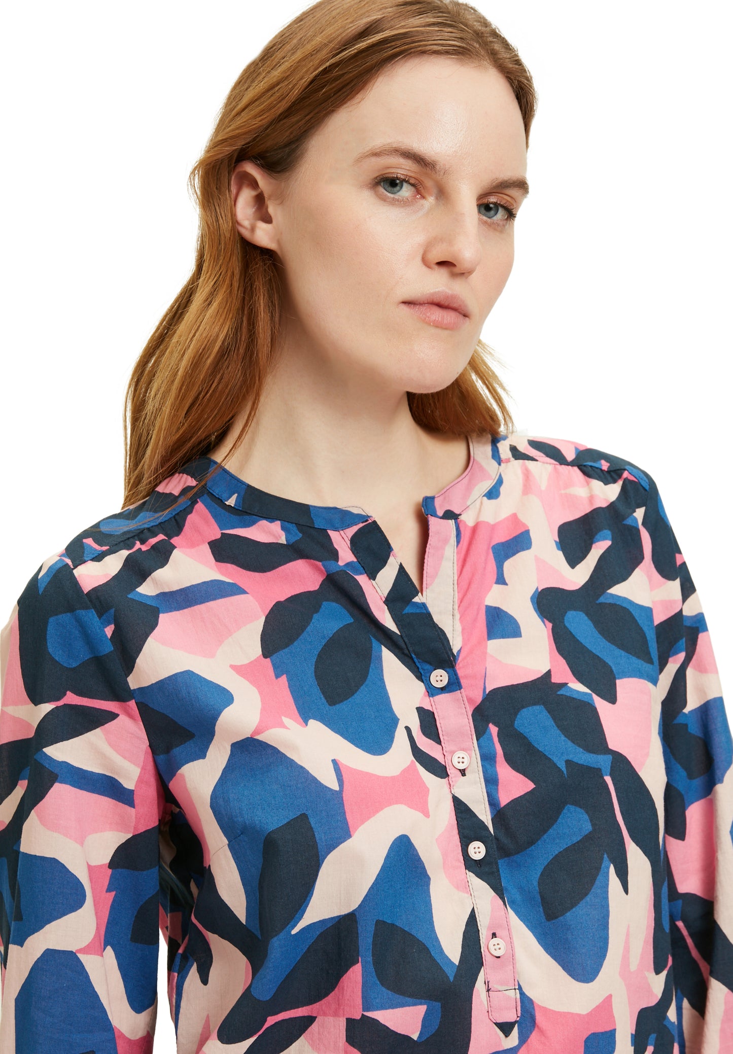 Bluse Kurz 3/4 Arm Dark Blue/Pink Bild 7