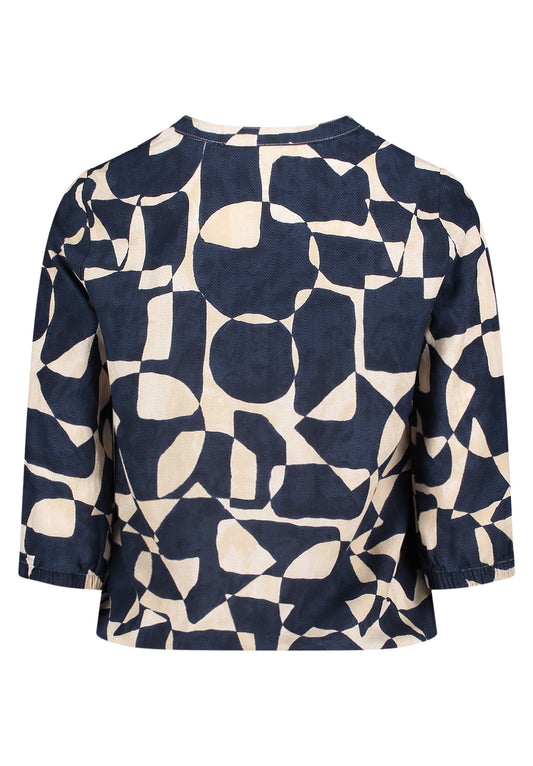 Bluse Kurz 3/4 Arm Dark Blue/Nature Bild 2