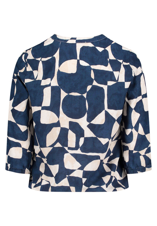 Bluse Kurz 3/4 Arm Dark Blue/Nature Bild 2