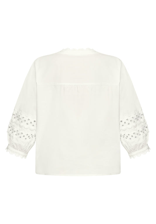 Bluse Kurz 3/4 Arm Bright White Bild 2