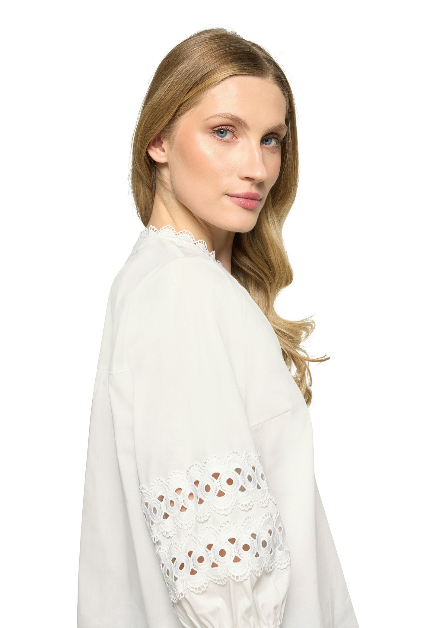 Bluse Kurz 3/4 Arm Bright White Bild 7
