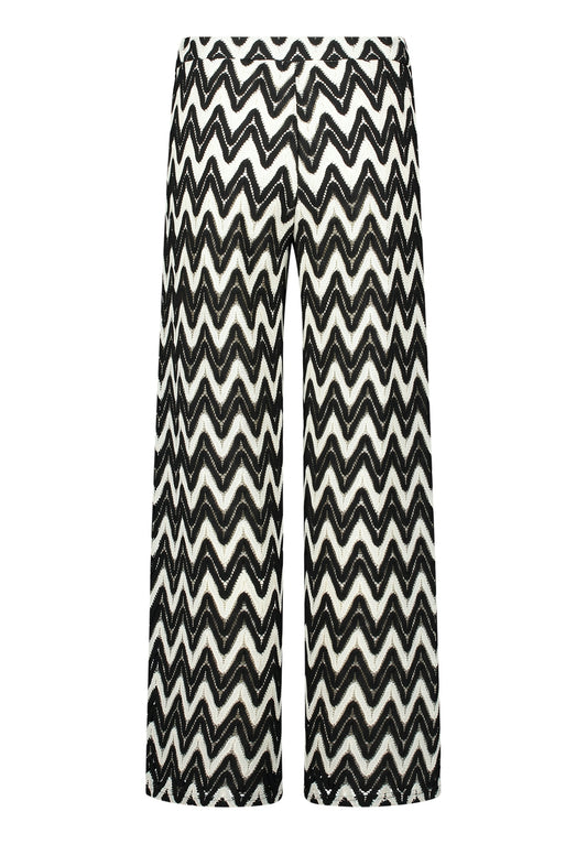 Hose Casual 1/1 LAEnge Black/Cream Bild 2