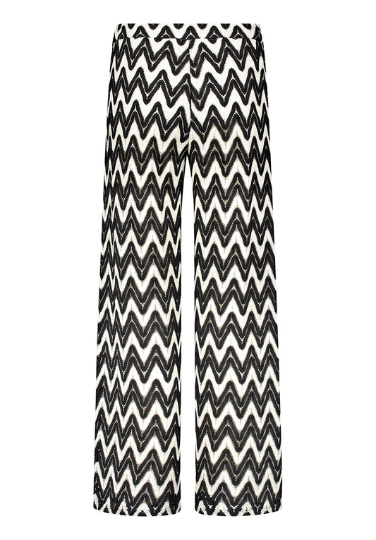 Hose Casual 1/1 LAEnge Black/Cream Bild 2