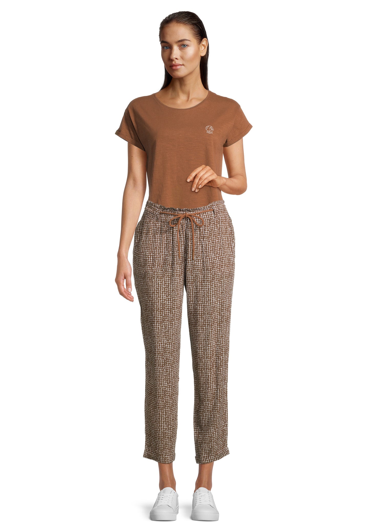 Hose Casual 7/8 LAEnge Cream/Brown Bild 5