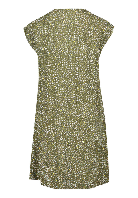 Kleid Kurz 1/2 Arm Khaki/Cream Bild 2