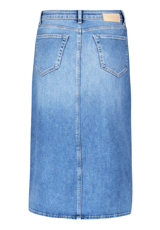 Rock Mittellang Casual Light Blue Denim Bild 2