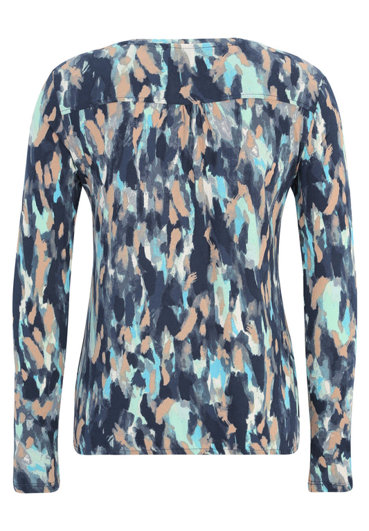 Shirt Kurz 1/1 Arm Dark Blue /Camel Bild 2