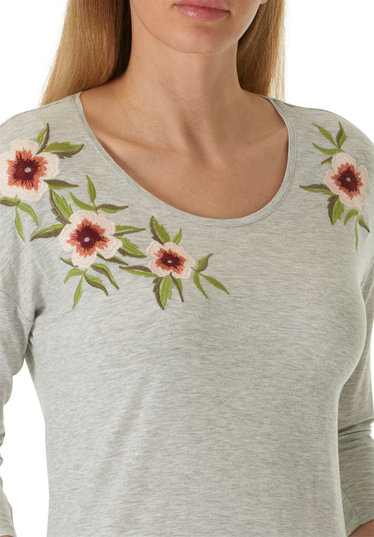 Shirt Kurz 1/2 Arm Light Silver Melange Bild 2