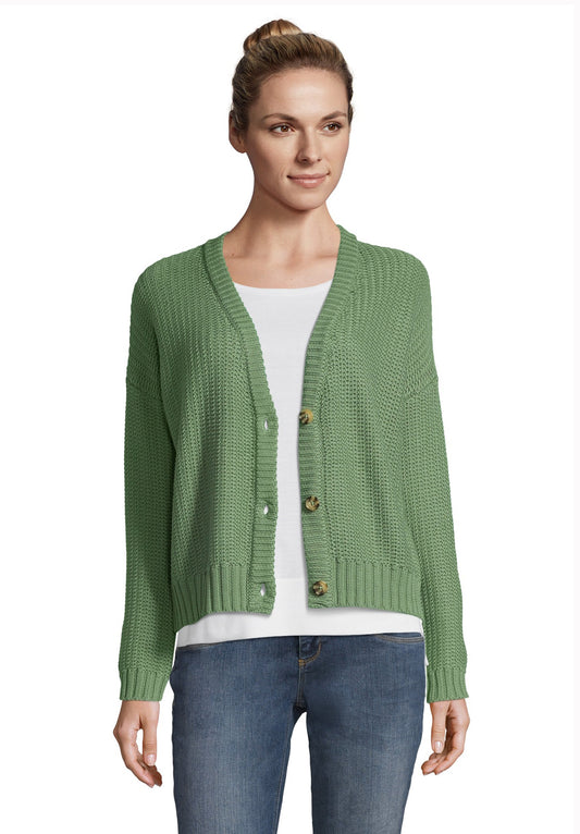 Strickjacke Kurz 1/1 Arm Shale Green Bild 2