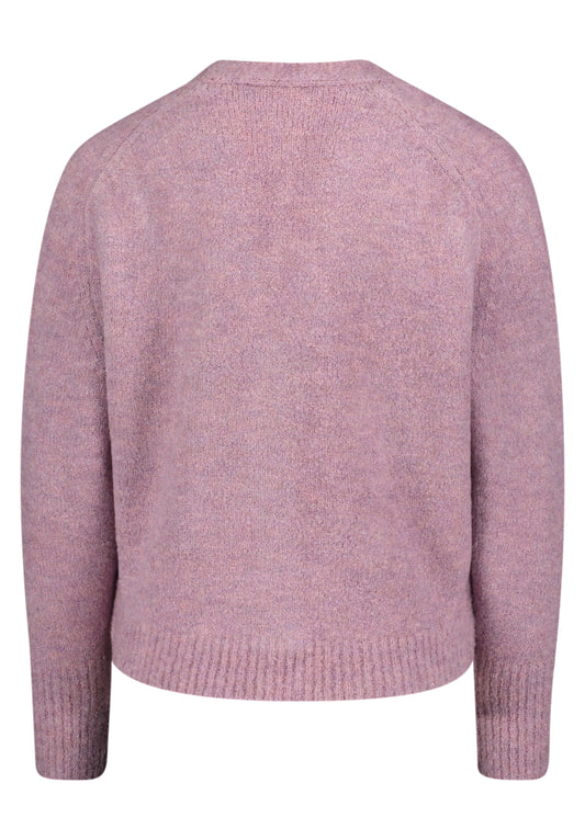 Strickjacke Kurz 1/1 Arm Middle Purple Melange Bild 2