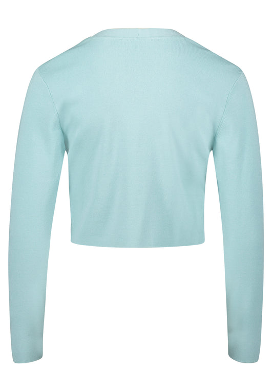 Strickjacke Kurz 1/1 Arm Pastel Turquoise Bild 2
