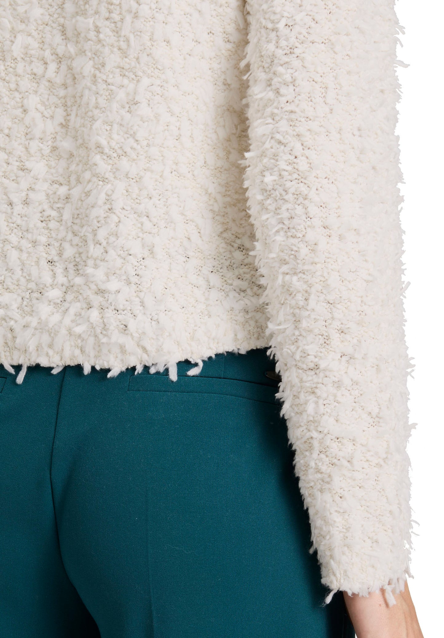 Strickjacke Kurz 1/1 Arm Offwhite Bild 7