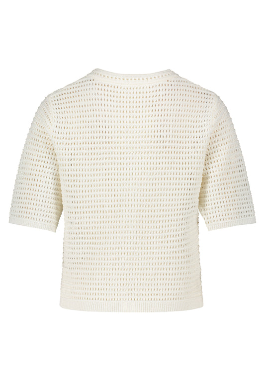 Strickjacke Kurz 1/2 Arm Offwhite Bild 2