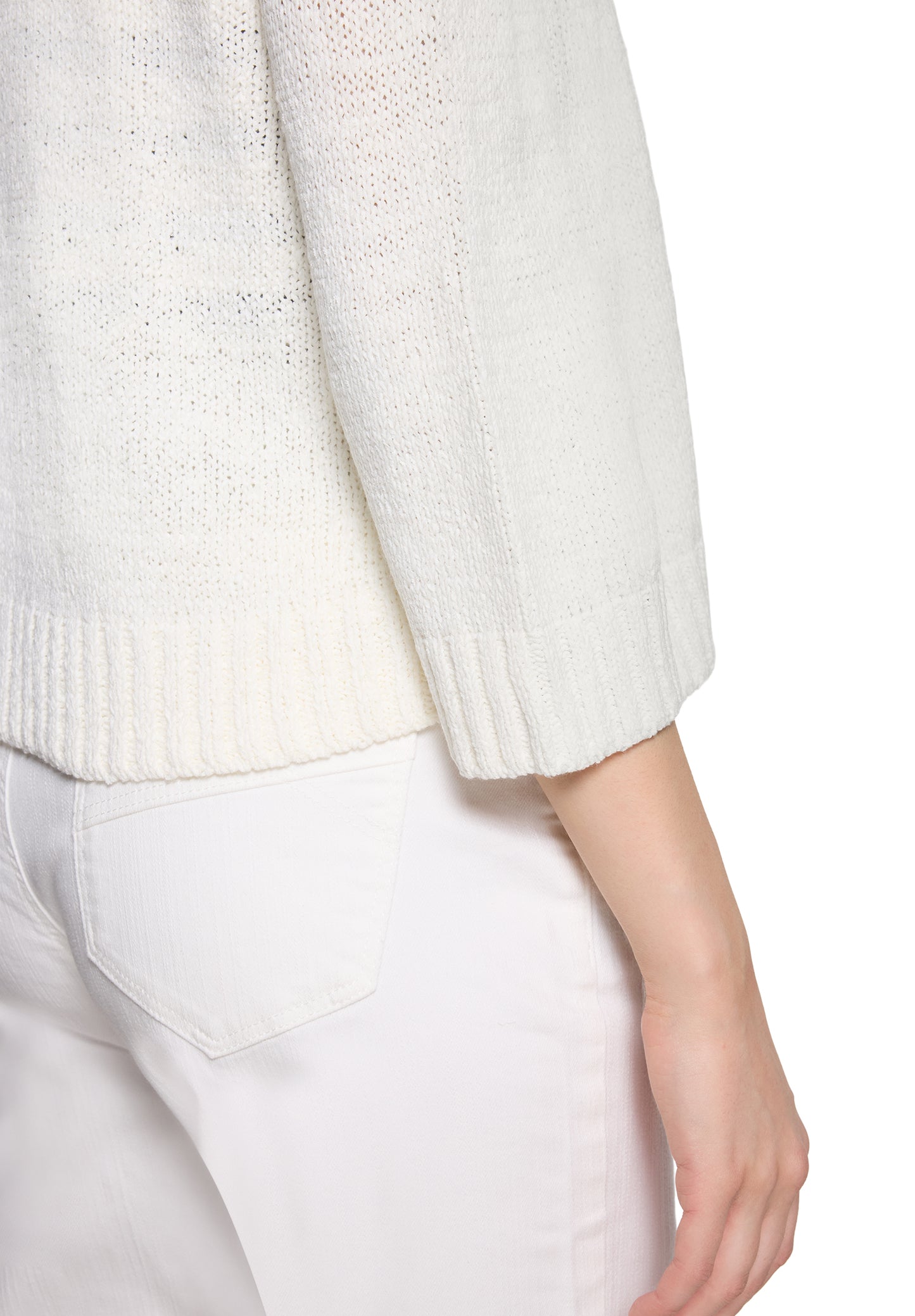 Strickjacke Kurz 3/4 Arm Offwhite Bild 7