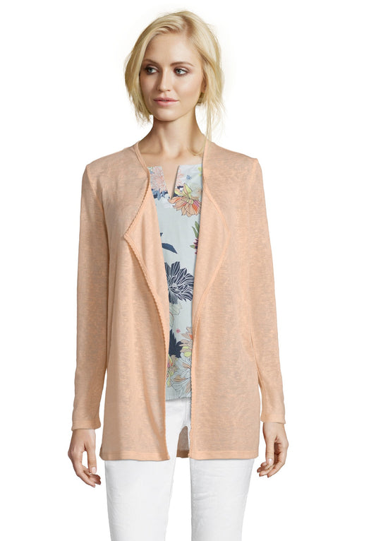 Strickjacke Lang 1/1 Arm Peach Fuzz Bild 2