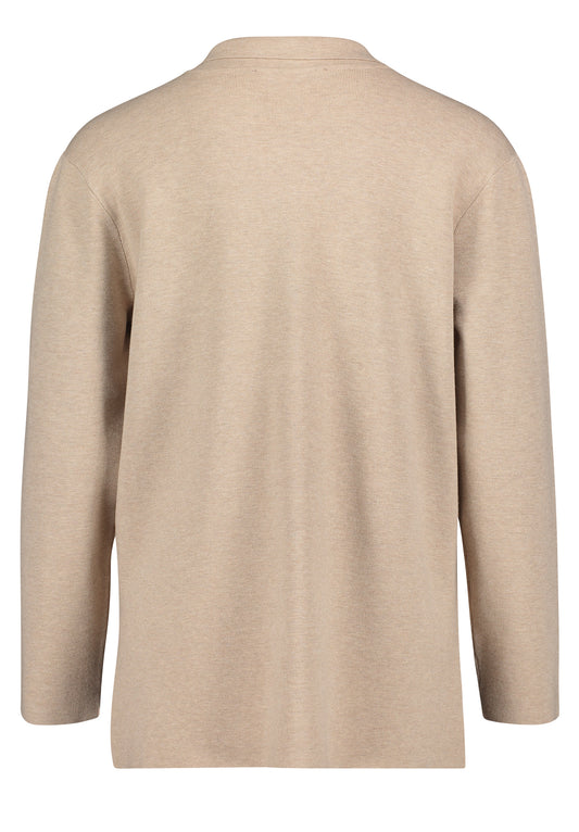 Strickjacke Lang 1/1 Arm Beige Melange Bild 2