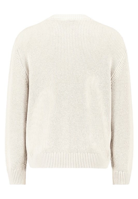 Strickpullover Kurz 1/1 Arm Dark Cream Melange Bild 2