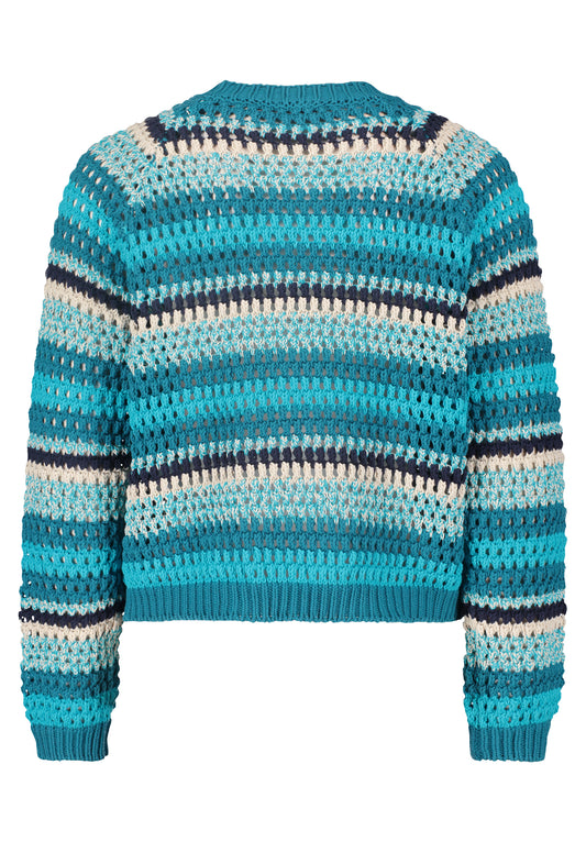 Strickpullover Kurz 1/1 Arm Petrol/Dark Blue Bild 2