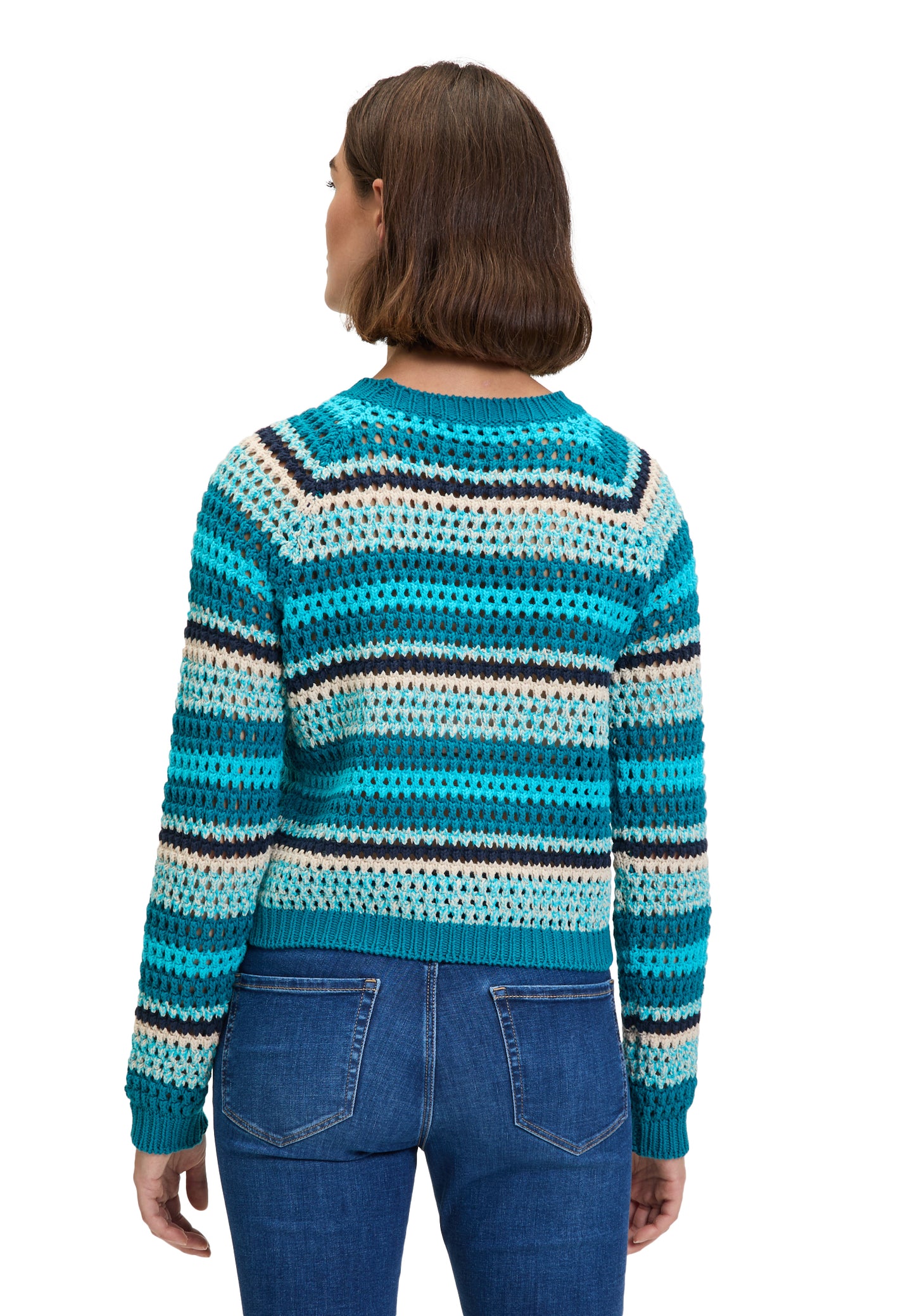 Strickpullover Kurz 1/1 Arm Petrol/Dark Blue Bild 7